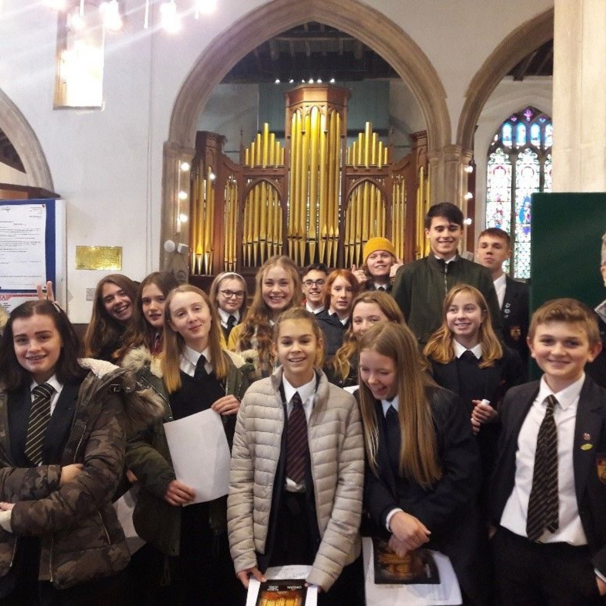 GCSE Music class visit Aylsham Parish Church - Aylsham High School